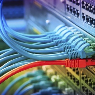 network cable with high tech technology color background network cable with high tech technology color background